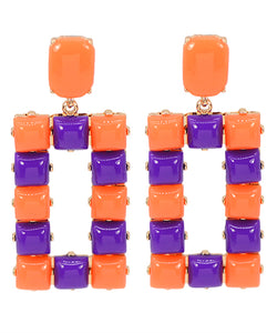 "Gameday" Color Square Earrings