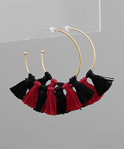 "Gameday" Tassel Hoops