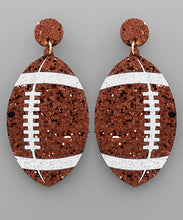 Load image into Gallery viewer, Football Theme Leather Earrings