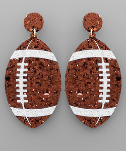 Football Theme Leather Earrings