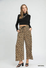 Load image into Gallery viewer, Drawstring Wide Leg Leopard Print Pants