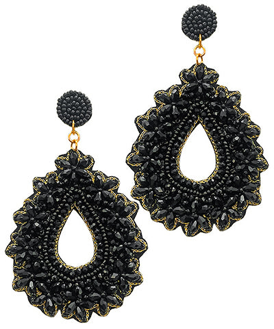 Beaded Teardrop Earrings