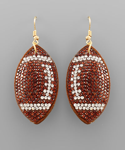 Football Crystal Earrings