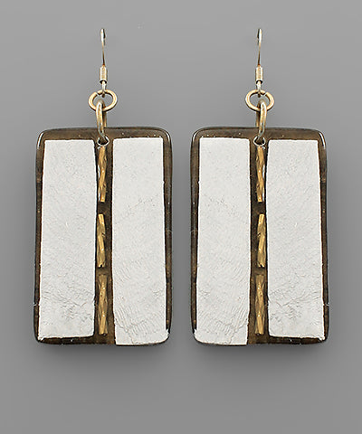 Rectangular Resin Earrings