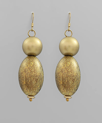 Teardrop& Round Ball Drop Earring