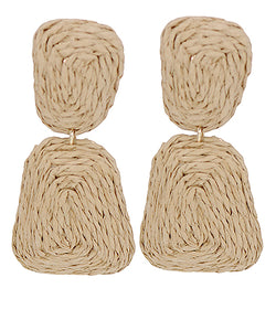 Raffia Trapezoid Earring