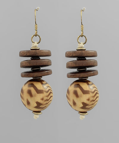 Animal Printed Drop Earrings