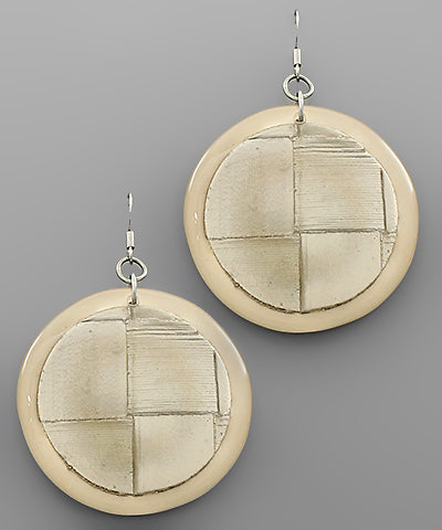 Circle Resin Earrings