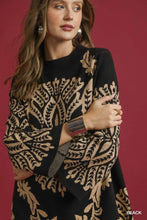 Load image into Gallery viewer, Two Tone Abstract Print Sweater Dress
