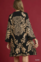 Load image into Gallery viewer, Two Tone Abstract Print Sweater Dress