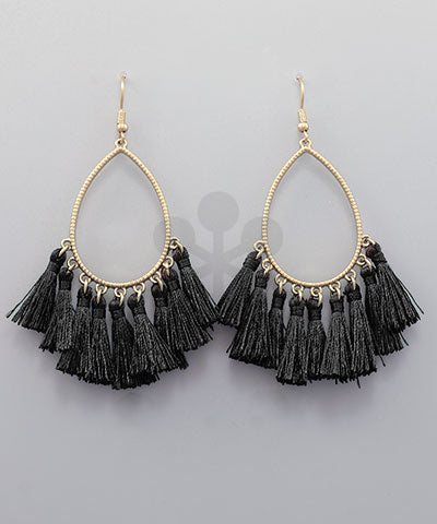 T-Drop Tassel Earrings