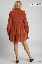 Load image into Gallery viewer, Plus Size Corduroy Dress