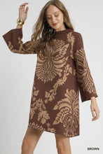 Load image into Gallery viewer, Two Tone Abstract Print Sweater Dress