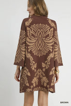 Load image into Gallery viewer, Two Tone Abstract Print Sweater Dress