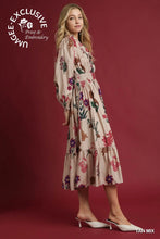 Load image into Gallery viewer, Mix Floral Print Midi Dress