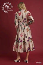 Load image into Gallery viewer, Mix Floral Print Midi Dress