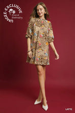 Load image into Gallery viewer, Floral Print Tiered Long Sleeve Midi Dress