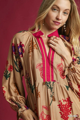 Floral Print Mini Dress