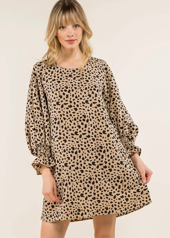 Polkadot Bubble Sleeve Dress