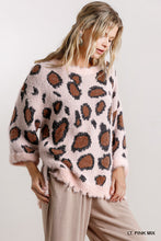 Load image into Gallery viewer, Animal Print Folded Sleeve Sweater