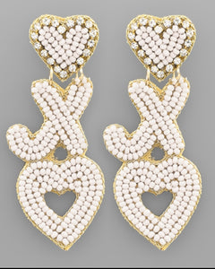 Beaded XO Earring