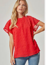 Load image into Gallery viewer, Red Dotted Blouse