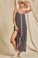 Load image into Gallery viewer, Black Polka Dot Maxi Dress