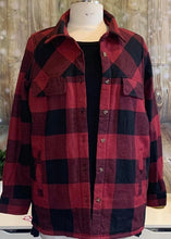 Load image into Gallery viewer, Plaid Sherpa Lined Shacket