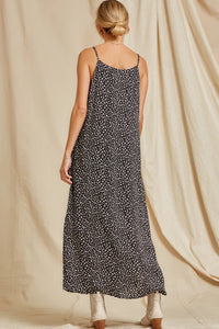 Black Polka Dot Maxi Dress