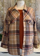 Load image into Gallery viewer, Plaid Sherpa Lined Shacket