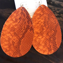 Load image into Gallery viewer, Large Leather Teardrop Earring