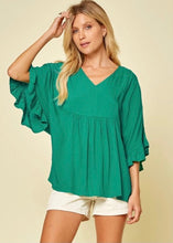 Load image into Gallery viewer, Ruffle Sleeve Blouse