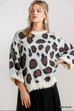 Load image into Gallery viewer, Animal Print Folded Sleeve Sweater