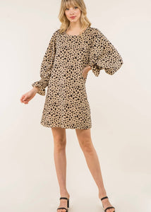 Polkadot Bubble Sleeve Dress