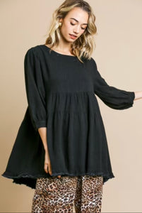 Puff Sleeve Babydoll Top