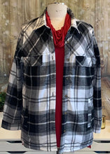 Load image into Gallery viewer, Plaid Sherpa Lined Shacket