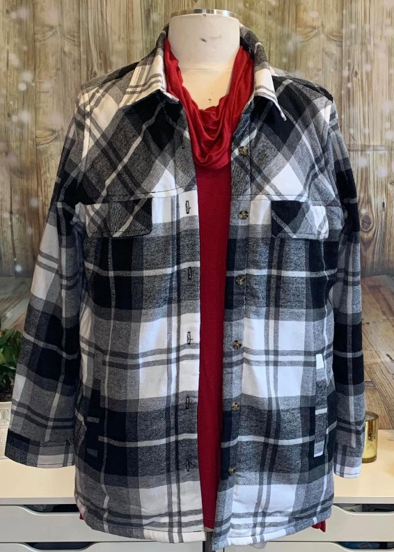 Plaid Sherpa Lined Shacket