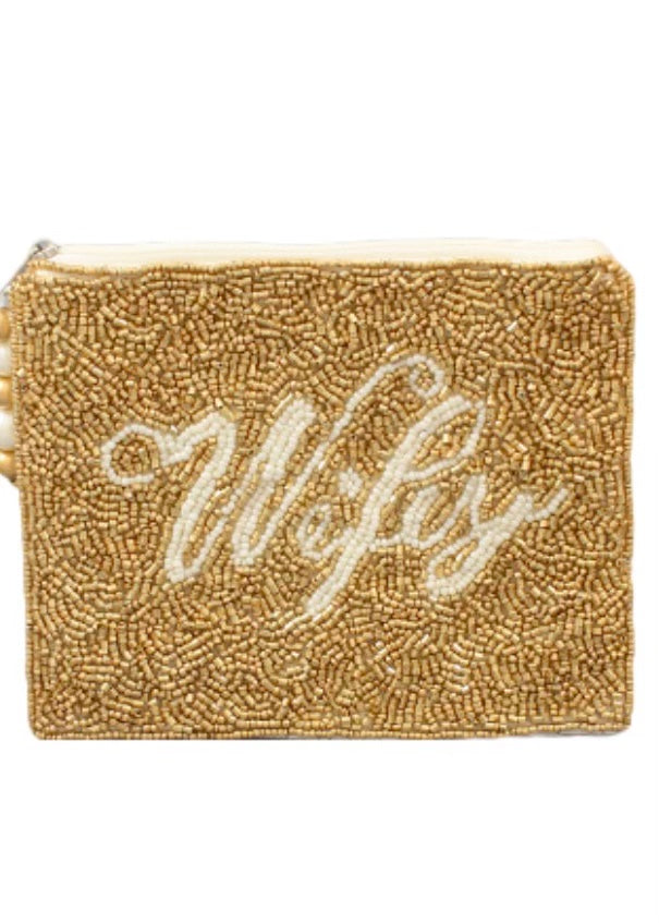 WIFEY Beaded Coin Purse