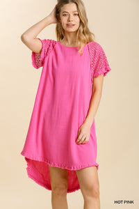 Crochet Short Sleeve Dress