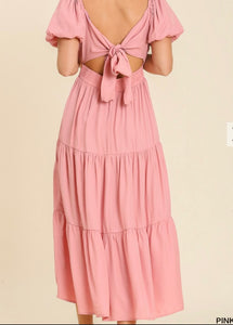 Pink Tiered Dress