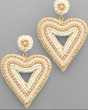 Load image into Gallery viewer, Beaded Heart Earring