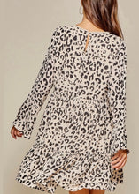 Load image into Gallery viewer, Cream and Leopard Dress