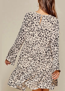 Cream and Leopard Dress