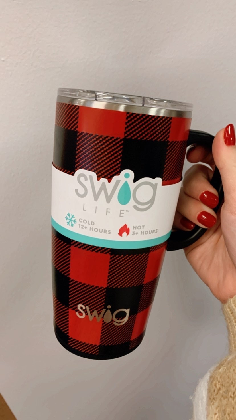 Buffalo Plaid Travel Mug