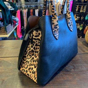 Black and Leopard Purse