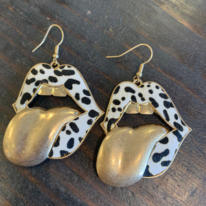 Animal Print Lips Earring