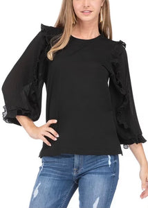 Pleaty Sleeve Top