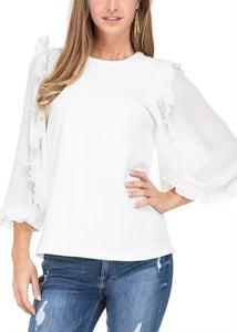 Pleaty Sleeve Top