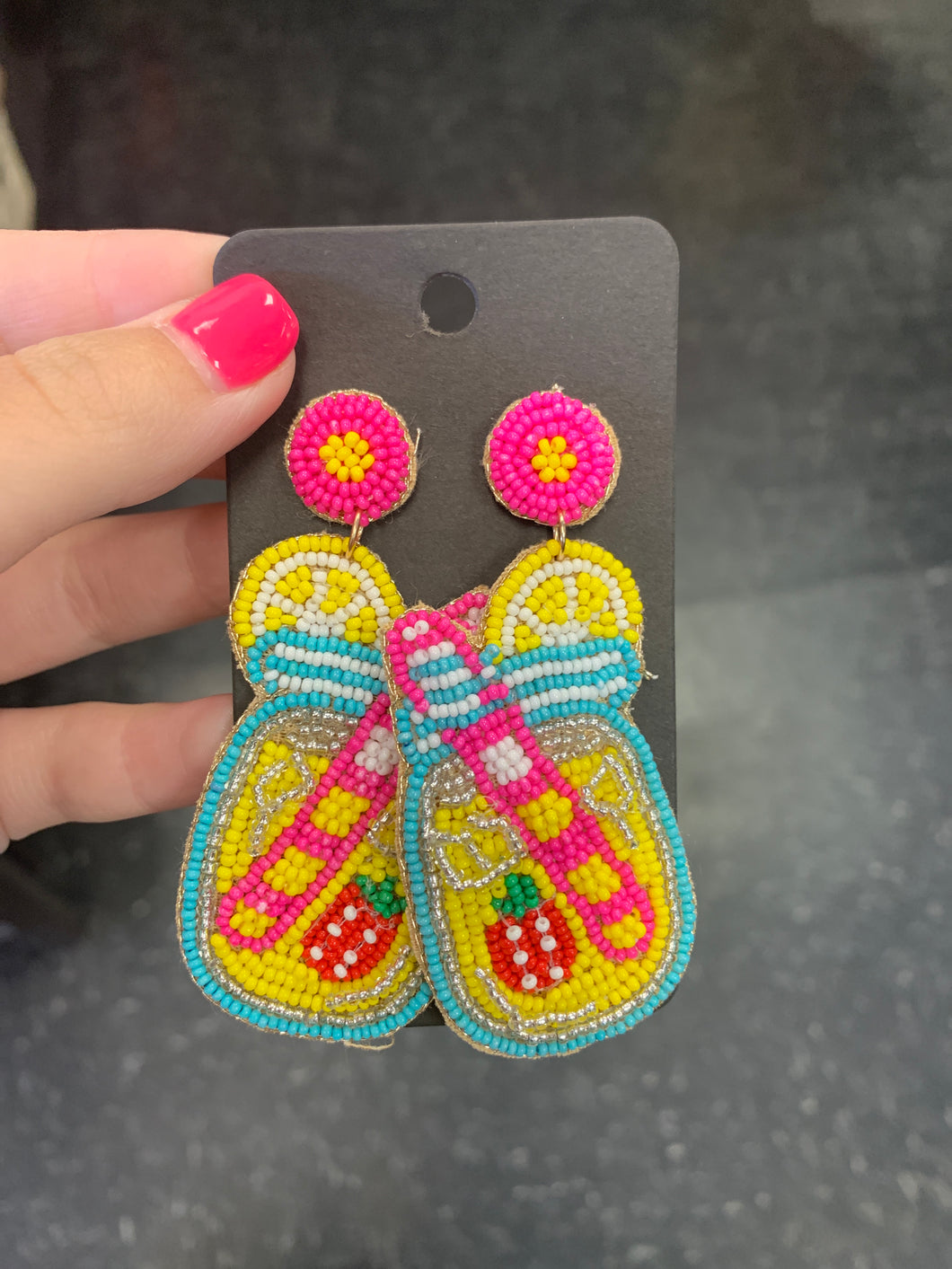 Fruit Cocktail Beaded Earring